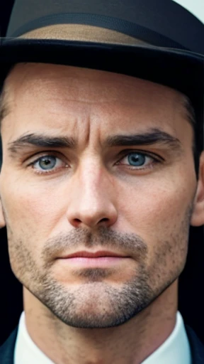 An English man focus on the face