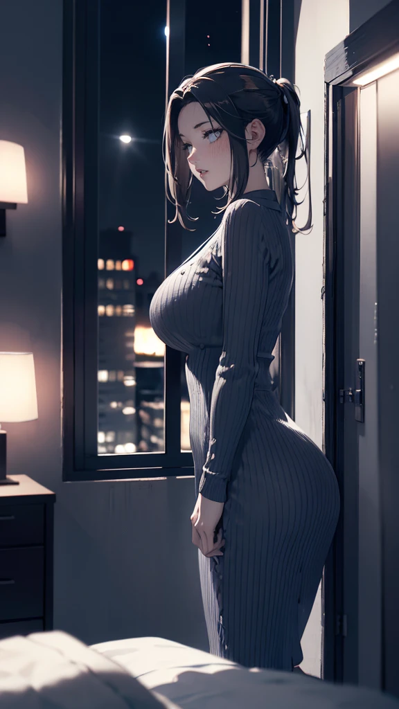 One person, solo, High resolution, masterpiece, accurate, Anatomically correct, Winner of numerous awards, Highest quality, Damaged, High-resolution model, High detail, Retina, Very detailed, Textured skin, Ultra high definition, movieの光効果, movie, movie撮影, Chiaroscuro, Background blur, Everything detailed and exquisite、Complete human body、Correct human body、Perfect human body、Accurate human body、Detailed Background、Elaborate Background
(be familiar with, masterpiece, highest quality, Complex),
cowboy shot, Kyoka Tachibana,
((( Bend forward to accentuate your breastega big breasts,))),
1 girl, alone,
cute eyes, beautiful face, perfect round butt,
fit and body, female pervert,
(((Dirty concrete apartment stairs:1.5, Angle from below:1.2))),
alone, pale skin,
Blue eyes, ((beautiful mature woman)),
(Grey tight long dress with a large open neckline:1.2、& thin cardigan),(((night:1.8, Desaturated lighting、The bedroom with the lights off:1.8))), from behind view:1.5