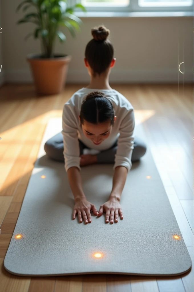 Yoga mat with sensor