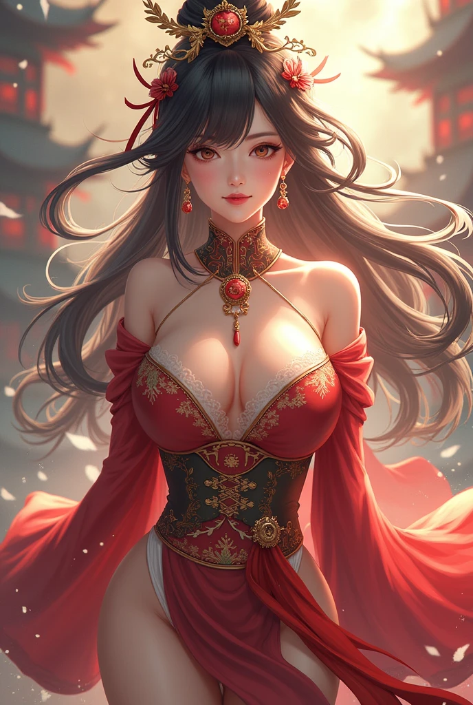 Hu Tao, anime, nude, huge