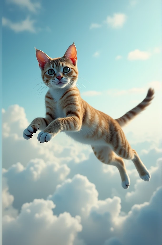 A cat flying