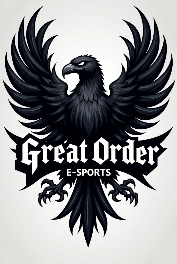 Logo that says Great Order E-sports with an eagle inspired by the third reich