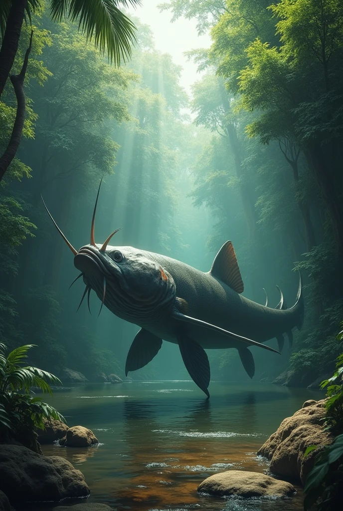 Amazon River、Giant Catfish、Fish out