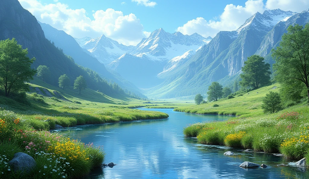 A beautiful valley ,fresh water leak and surrounding by mountains