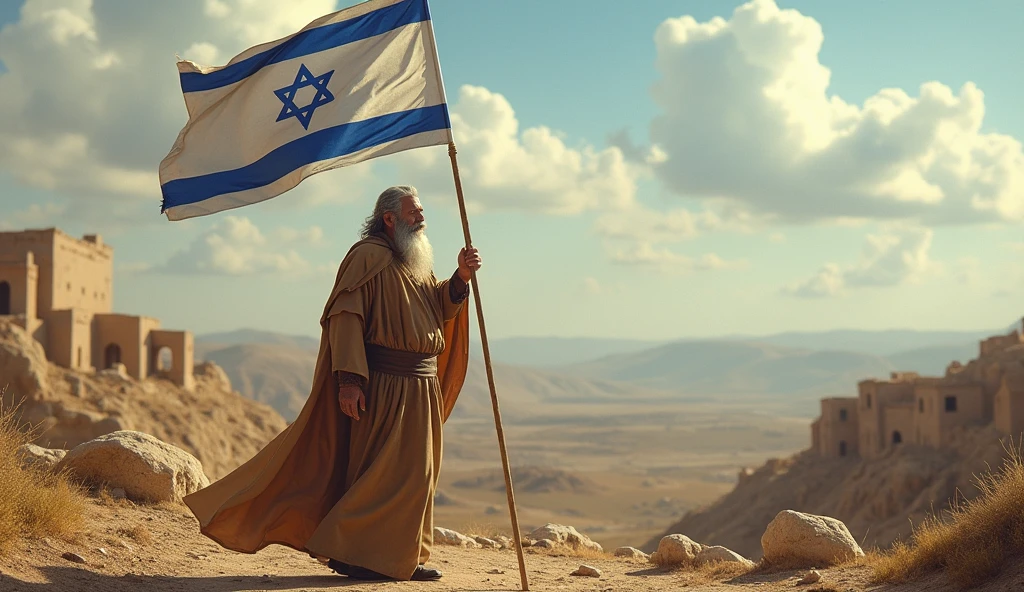biblical history: jaco with the flag of israel