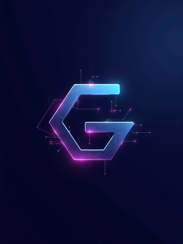 Design a sophisticated and modern logo for "genaiimage," focusing on the integration of AI and artistic elements. Use a minimalist approach with clean, geometric shapes that subtly incorporate neural network or digital motifs. Opt for a sleek, futuristic font and a color palette of cool tones like deep blue, vibrant purple, and metallic silver. The logo should convey innovation and creativity, maintaining a professional and polished appearance.**
.
