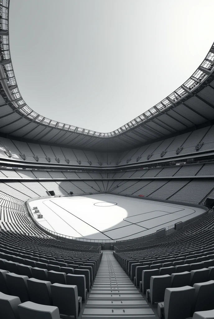 Black and white football Stadium 3D wallpaper