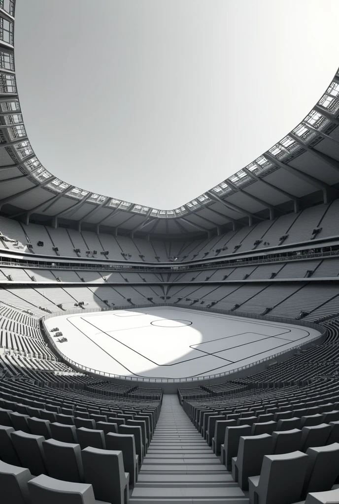 Black and white football Stadium 3D wallpaper