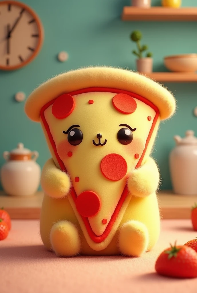 Arepizza animated in cutest doll 
