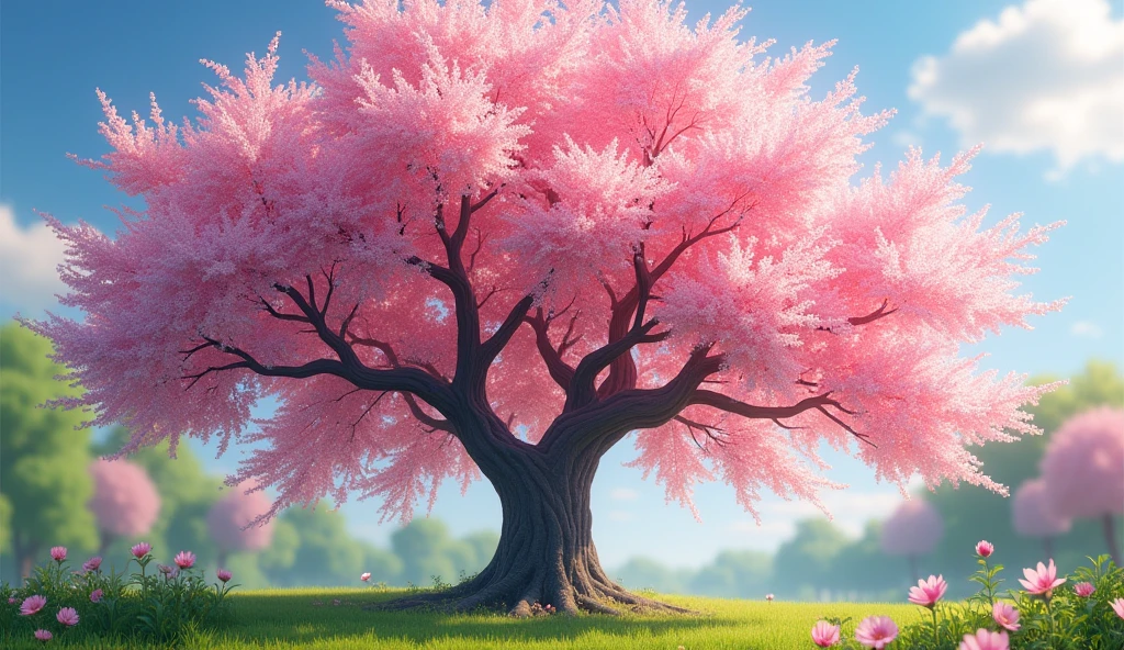 a blossoming chestnut tree