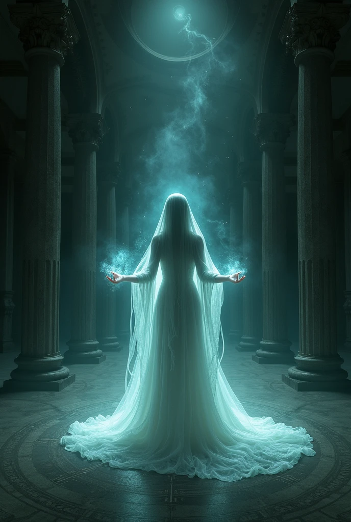 In hall one girl ghost doing black magic night