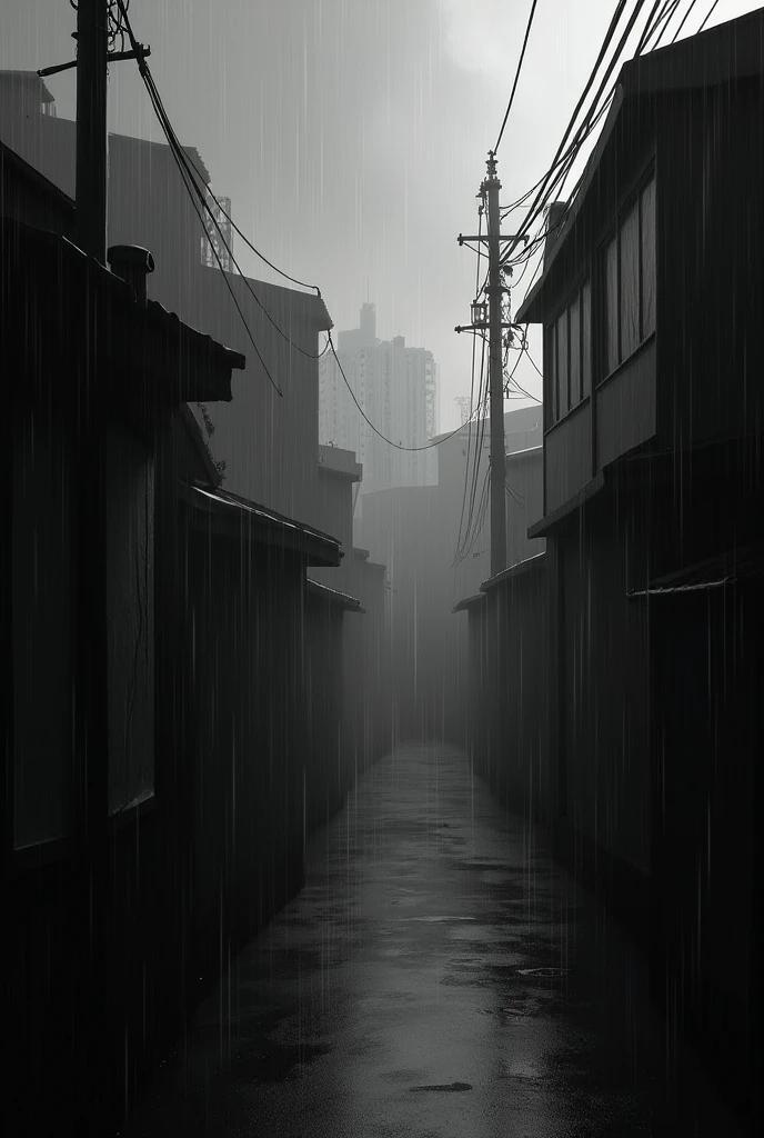 CREATE 4K BLACK AND WHITE MOBILE WALLPAPER WITH RAIN EFFECT