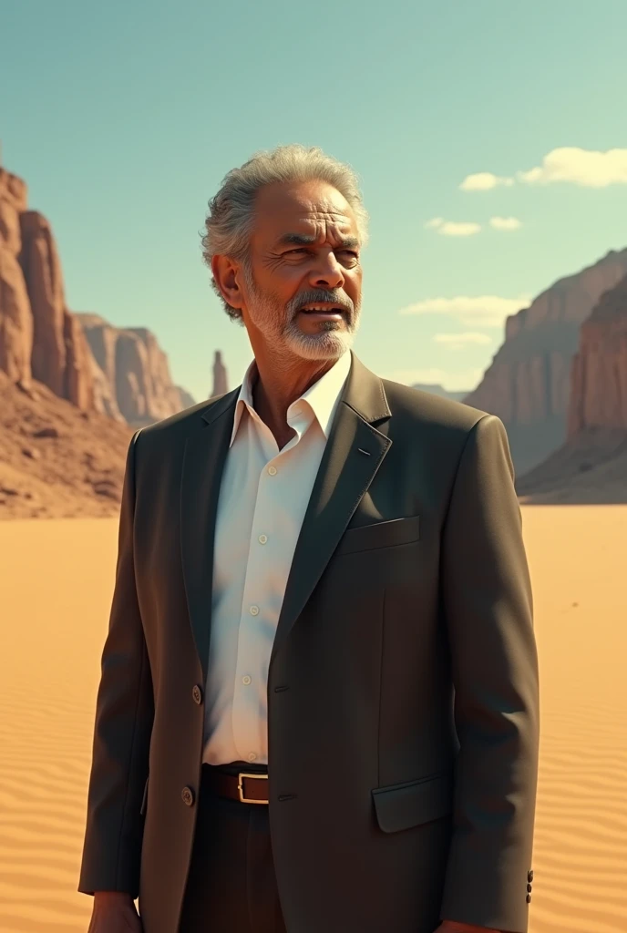 President Lula in the desert 
