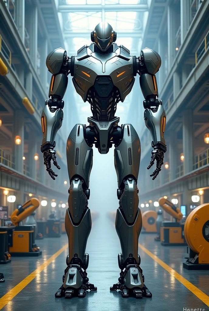 Draw an industrial robot