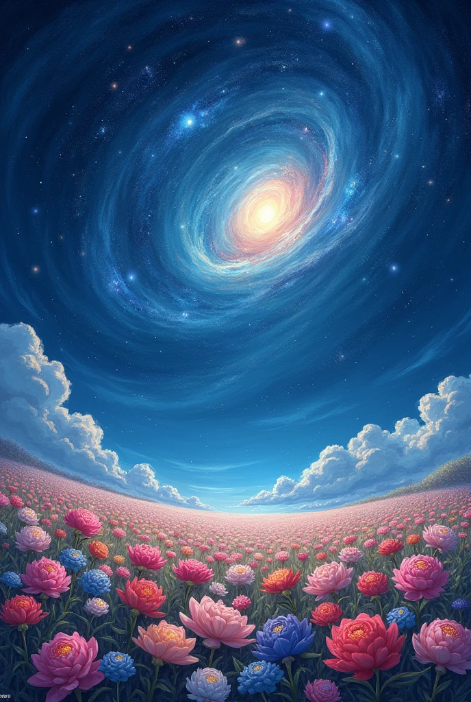 Starry Sky,moonlight,Sea of Flowers,Galaxy