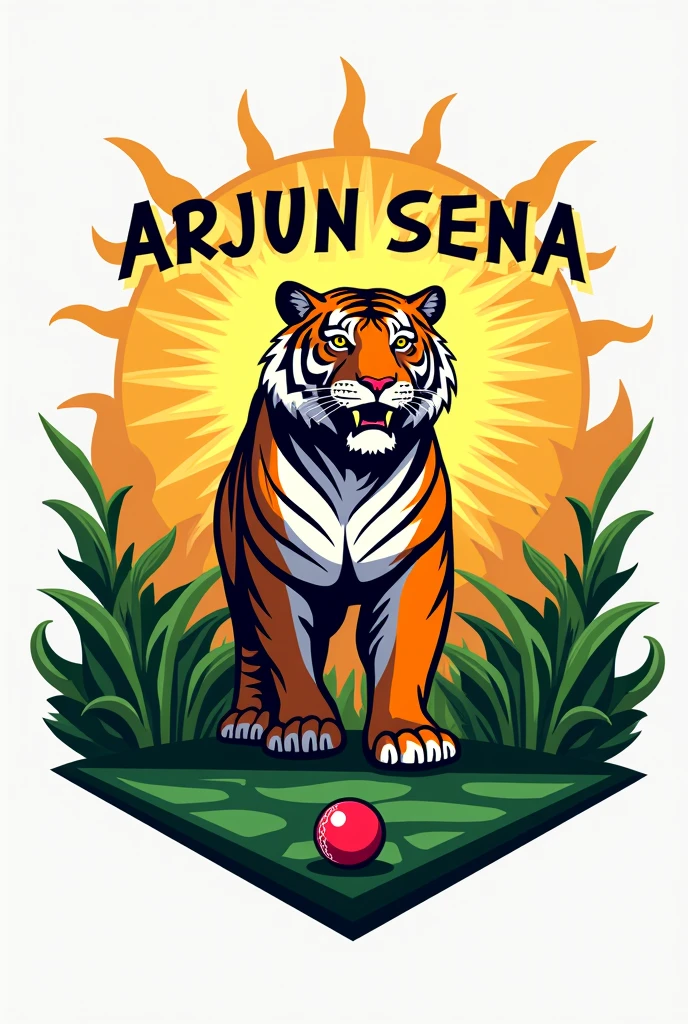 Create cricket team logo where team name is “Arjun Sena”