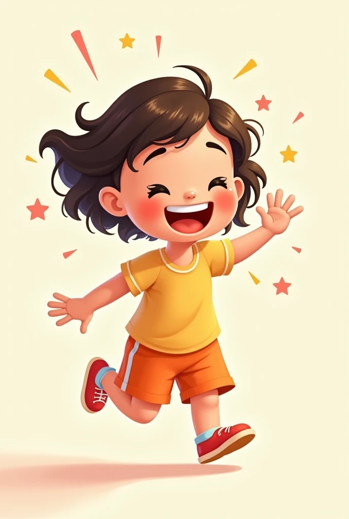 5 year old girl playing without image background 