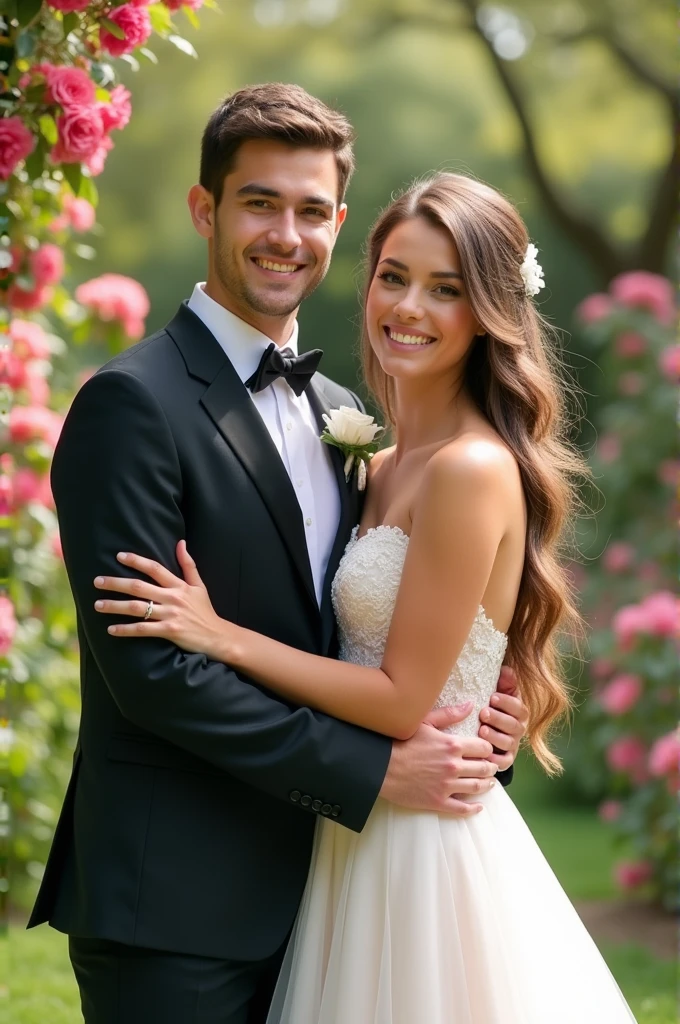 La photo de deux amis le jour de leur mariage