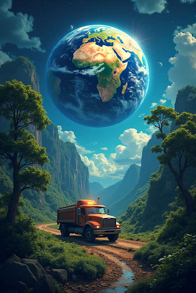 Logo universe,planet Earth, GAS VEHICULAR, ,trees,plants, colombia,nature