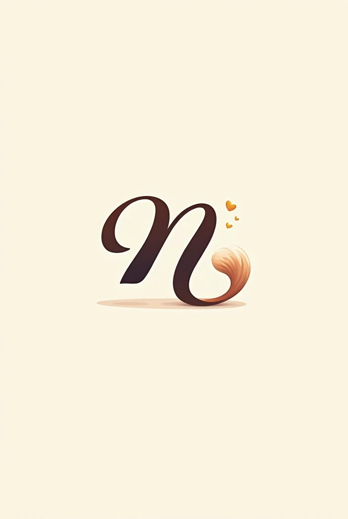 N in cursive with a cat tail