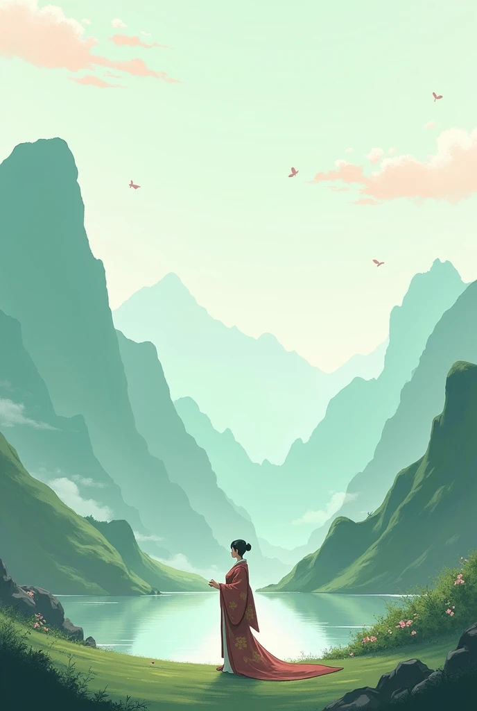 Create me an art wallpaper in Japanese style