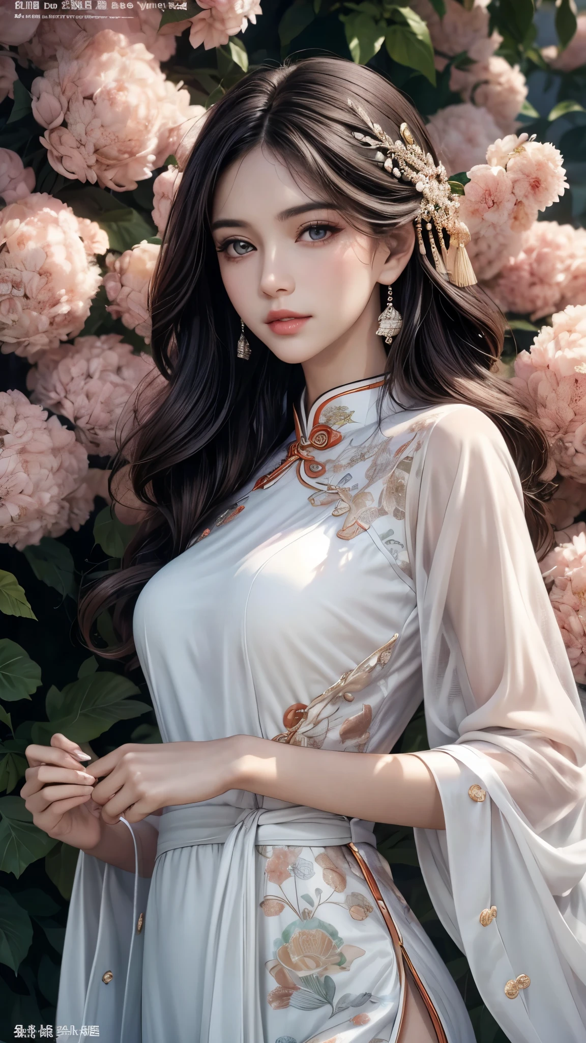 Highest quality, Master, High resolution, One person, Super beautiful face, Very beautiful eyes, Super beautiful hair Super beautiful face,Very beautiful eyes,Super beautiful hair,Magazine Cover,Clothing Design,New Chinese,Clear Light Yarn,The photo shows the Fujifilm X-T3.,
