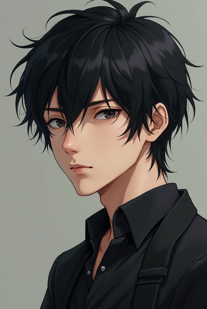 a 20 year old real human male who looks like megumi from jujutsu kaisen