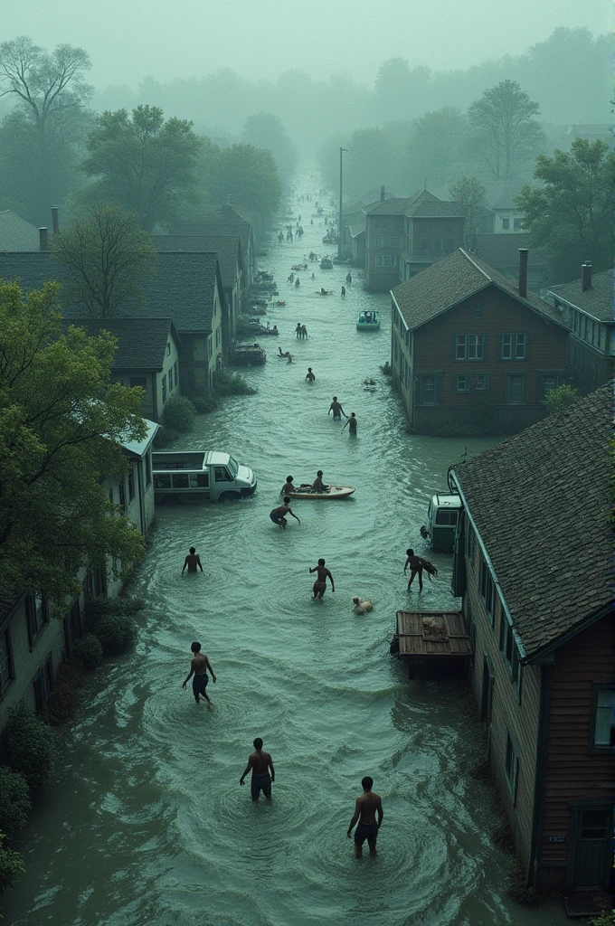 Flood in town
