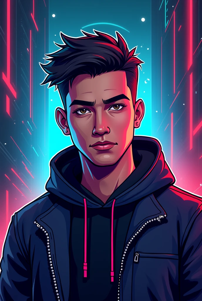 create an icon for a gaming and technology channel inspired by Aleatório BR
