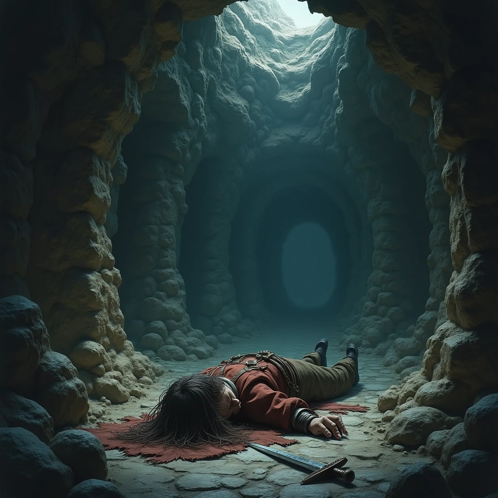 An adventurer who fell into a pit and died、Dungeons&Dragons