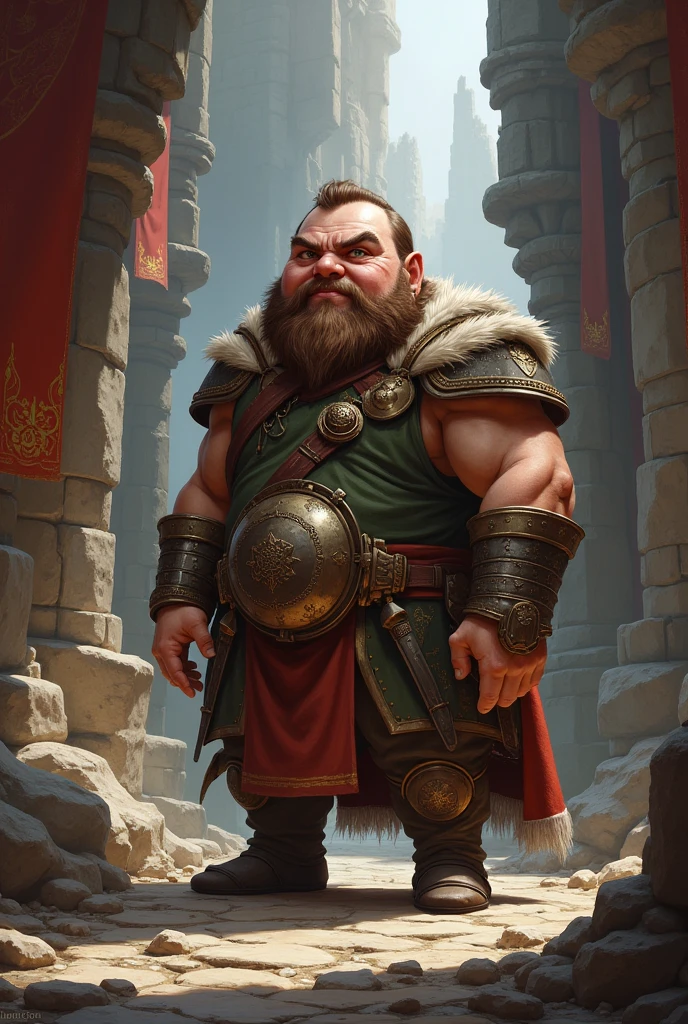 A beardless medieval dwarf