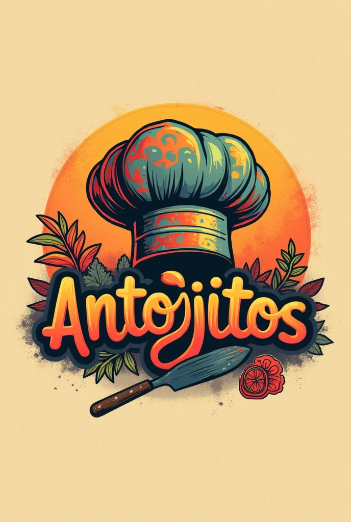 Create me a Logo for a home-cooked lunch restaurant named: Antojitos Restaurant.