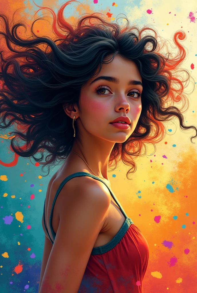 Music style girl with love new