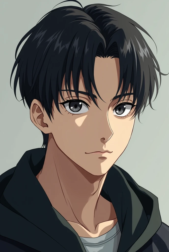 a 20 year old real human male who looks like megumi from jujutsu kaisen human naoo anime