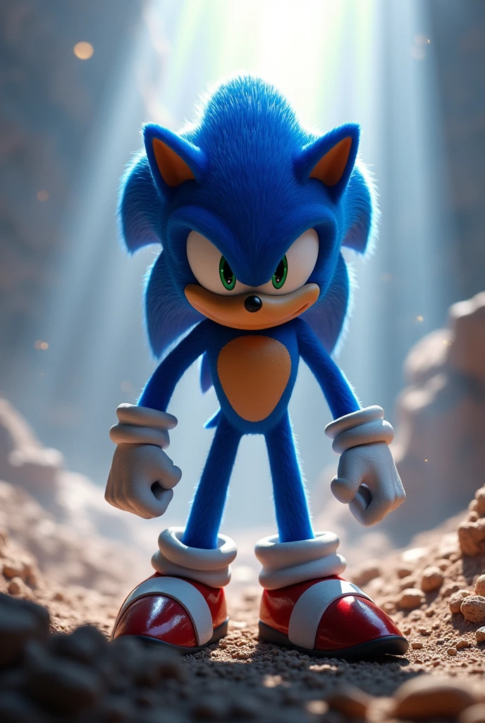 SONIC, cinematic lighting, god rays