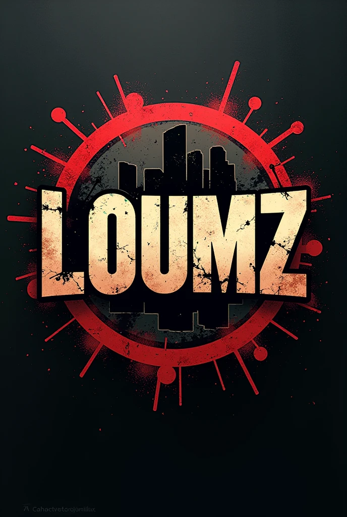 Make me a logo for hajime no ippo theme with the word loumz