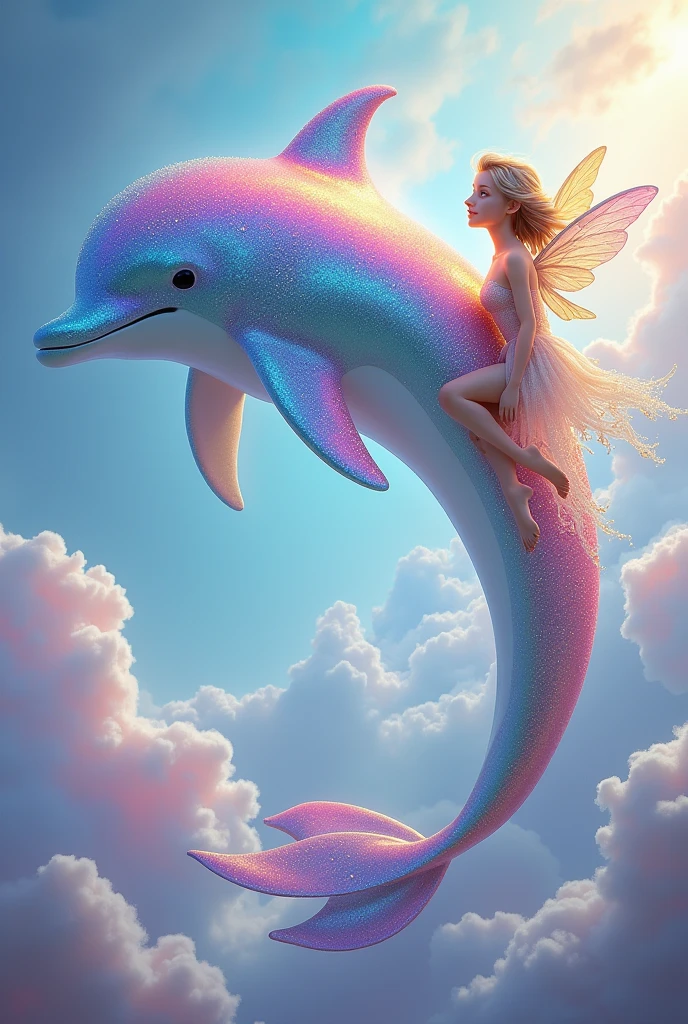 Dophin arc en ciel et fee