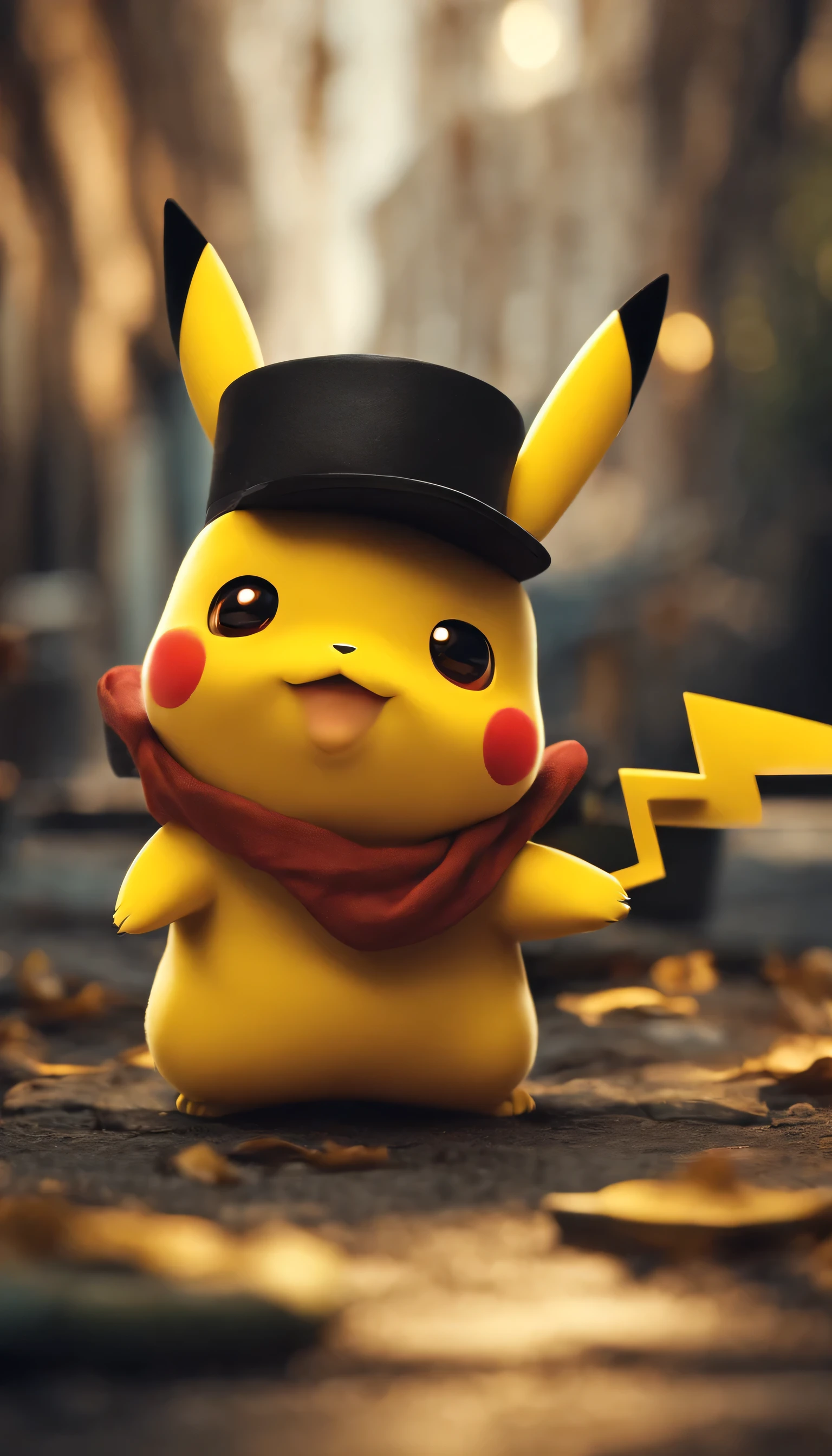 A Perfect Cute Pikachu, Happy, Dancing, , Detailed and Intrincicate, Melting