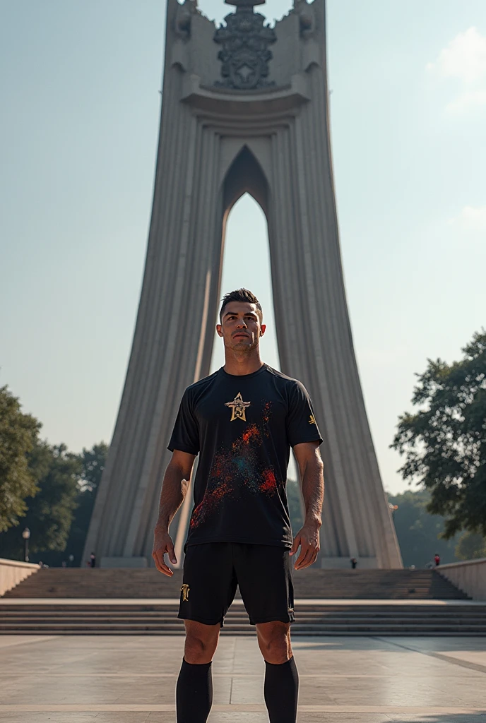 Cristiano Ronaldo takes a picture with the steel Alemdar.