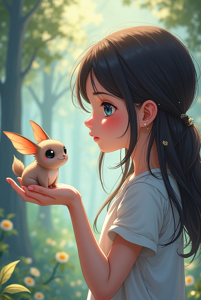 peux tu me cree une photo de profil ou une fille manga tient dans sa main : lolaleau