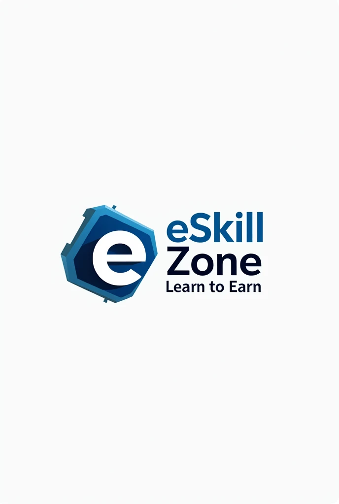 Create a logo for E-commerce training institute named "E-Skill Zone" and slogan is "Learn to Earn".
