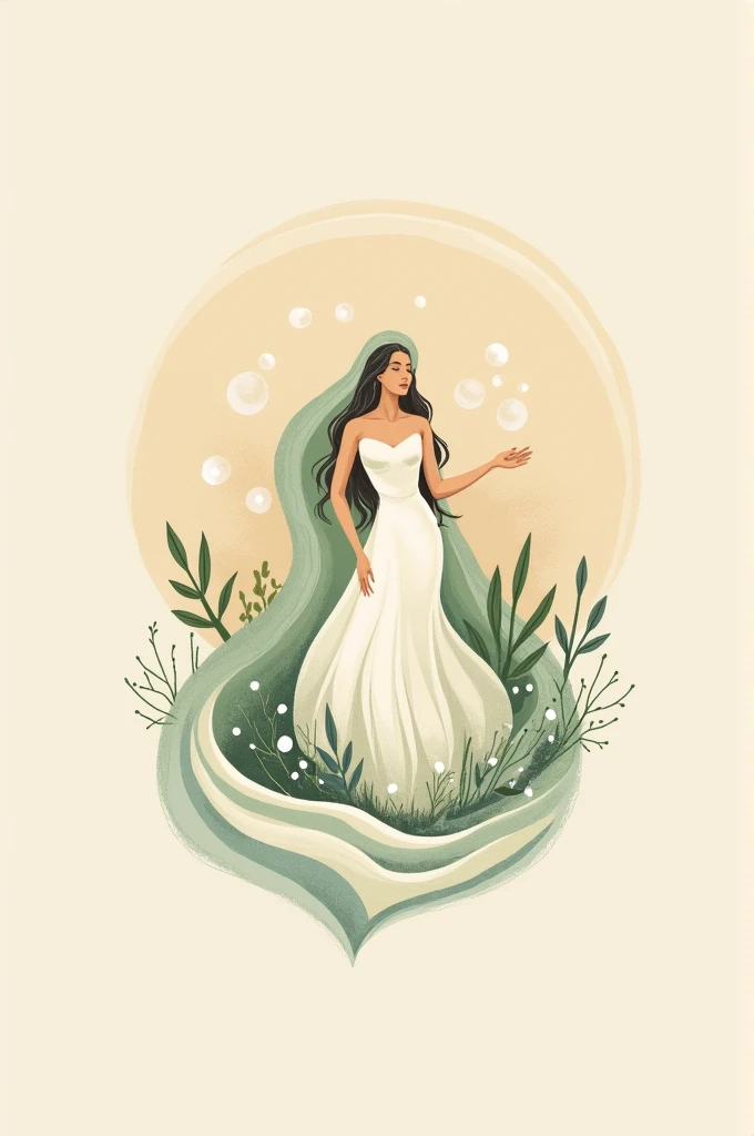 Make me a logo for natural handmade soaps but its name says Gaia bubbles