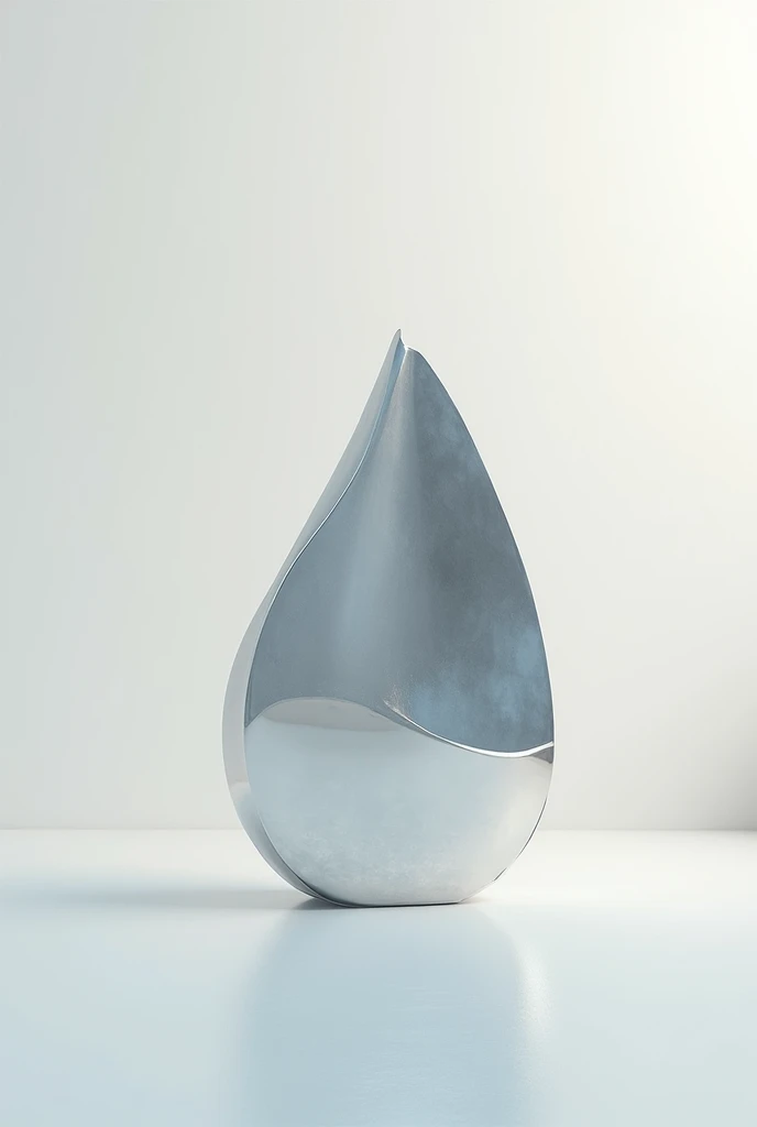 A simple abstract artwork with central reflection