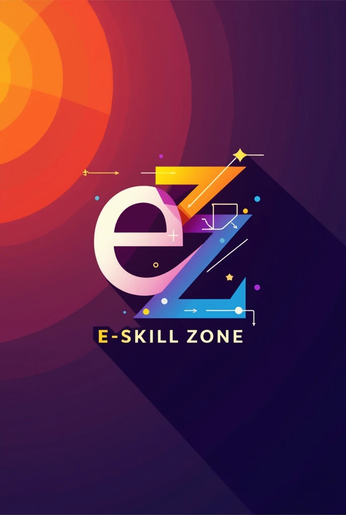 Create a logo for E-commerce training institute named "E-Skill Zone" and slogan is "Learn to Earn" with unique color scheme.