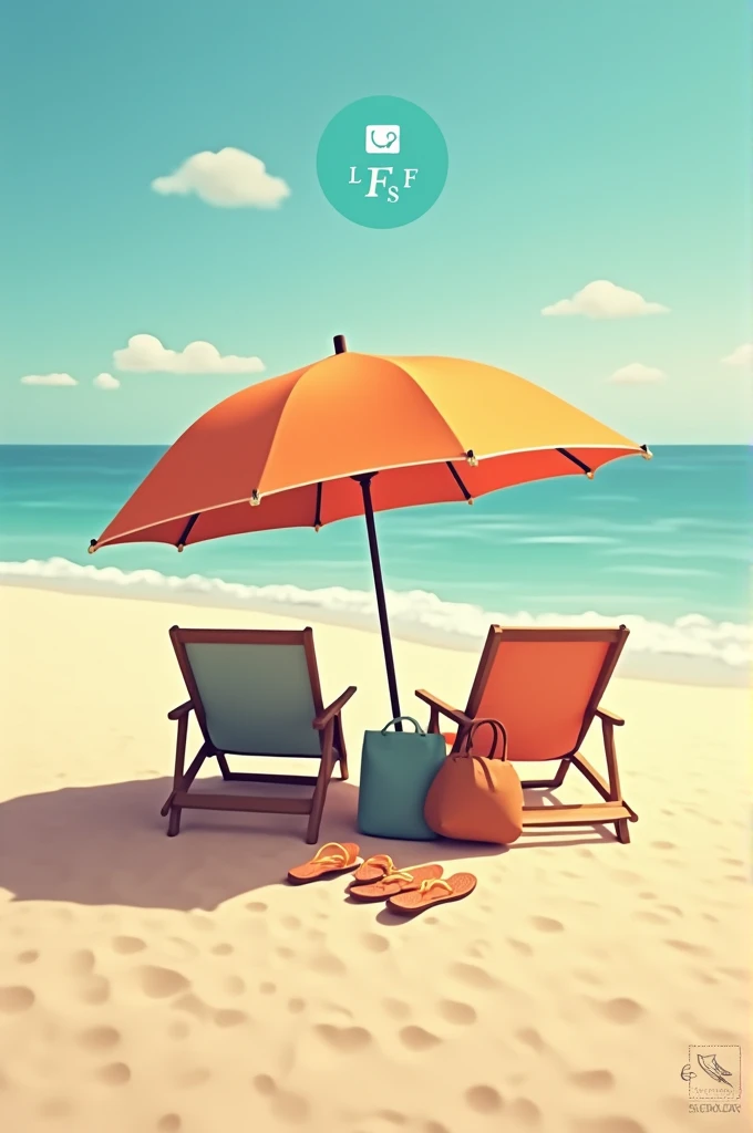 A day at the beach with a sign that says Out of Service for Vacation