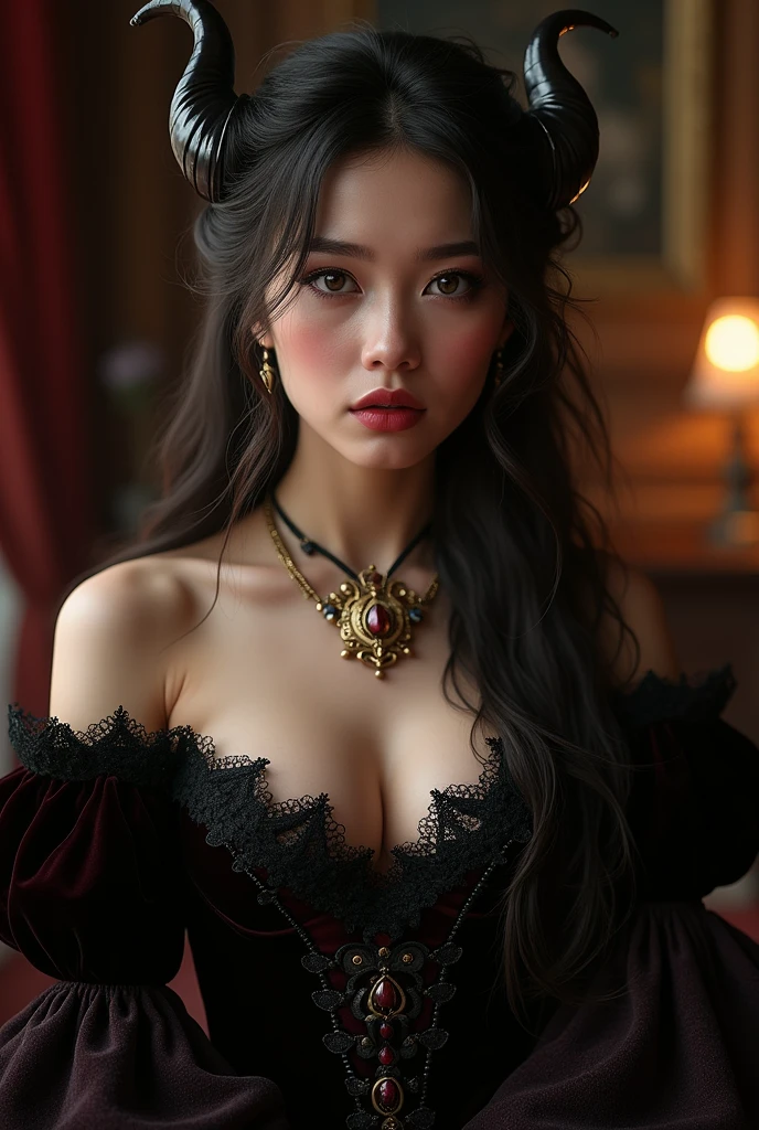 18 year old woman being the devil in 19th century clothing