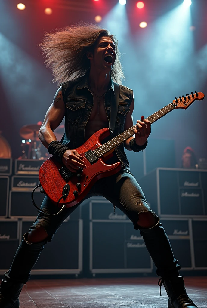 guitar player rock guitar Jackson /on stage