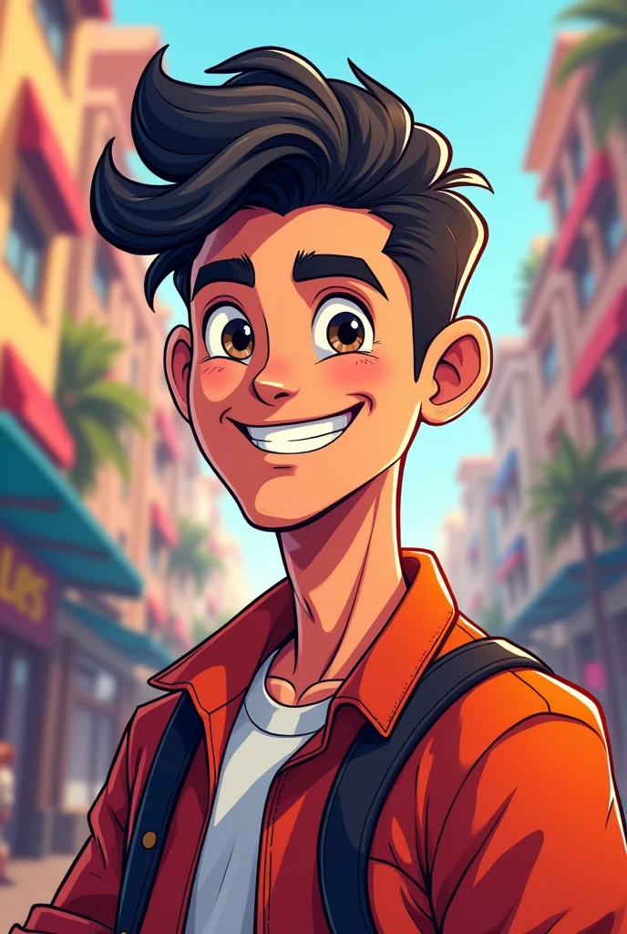 a profile picture, as if it were a Cartoon art for male livestream channel