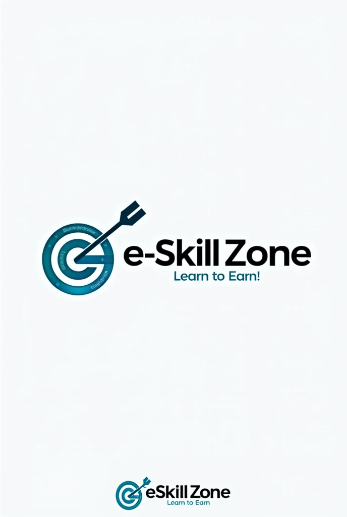 Create a logo for E-commerce training institute named "E-Skill Zone" and slogan is "Learn to Earn".
