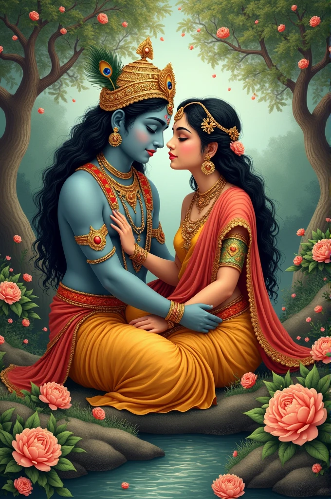 Radha Krishna baate karte huve